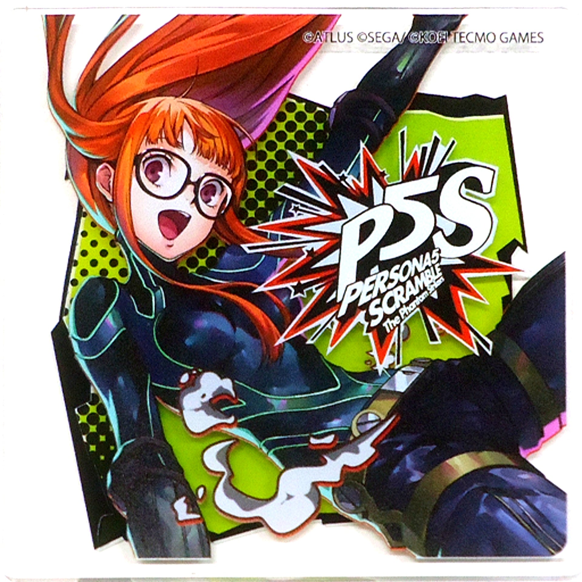 Futaba Sakura Persona 5 Scramble The Phantom Strikers Acrylic Coaster PS4 Switch Software Futaba Tosho Purchase Bonus [USED]