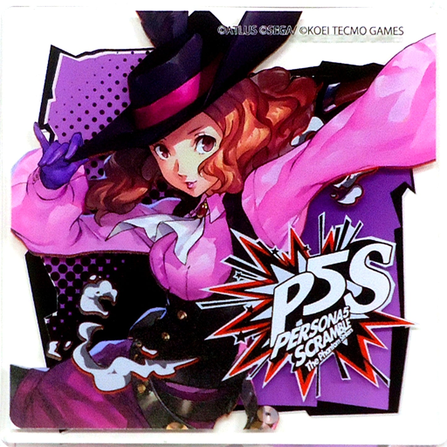 Haru Okumura Persona 5 Scramble The Phantom Strikers Acrylic Coaster PS4 Switch Software Futaba Tosho Purchase Bonus [USED]