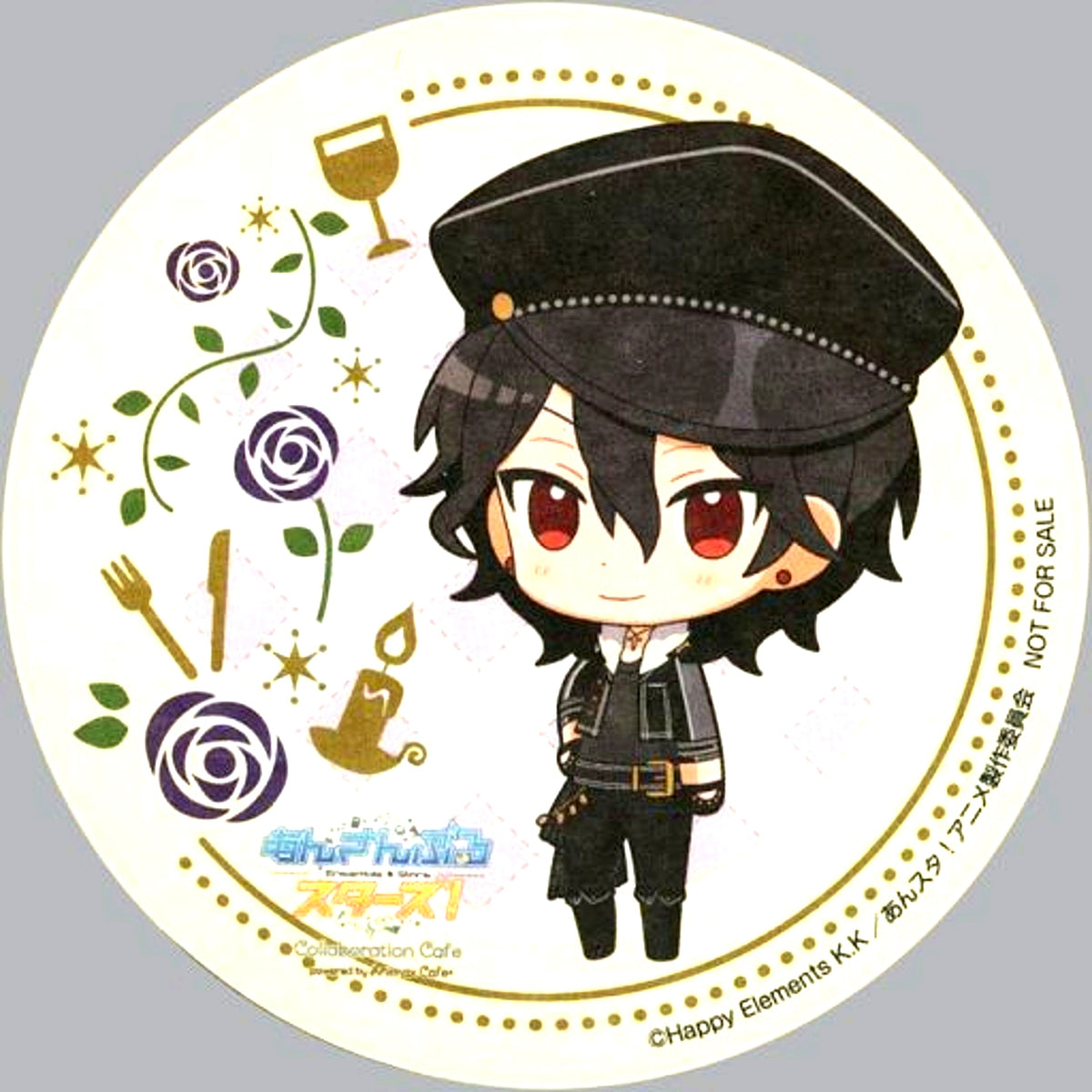 Rei Sakuma Original Coaster Ensemble Stars! x Animax Cafe+ & CoLaBoNo & SWEETS PARADISE Menu Order Bonus [USED]