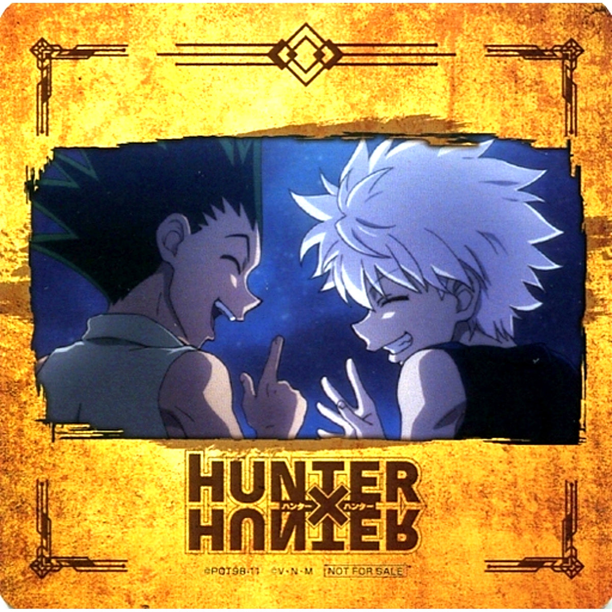 Gon Freecss Killua Zoldyck Scene Shot Coaster Hunter x Hunter Hatsu WEB Kuji Purchase Bonus [USED]