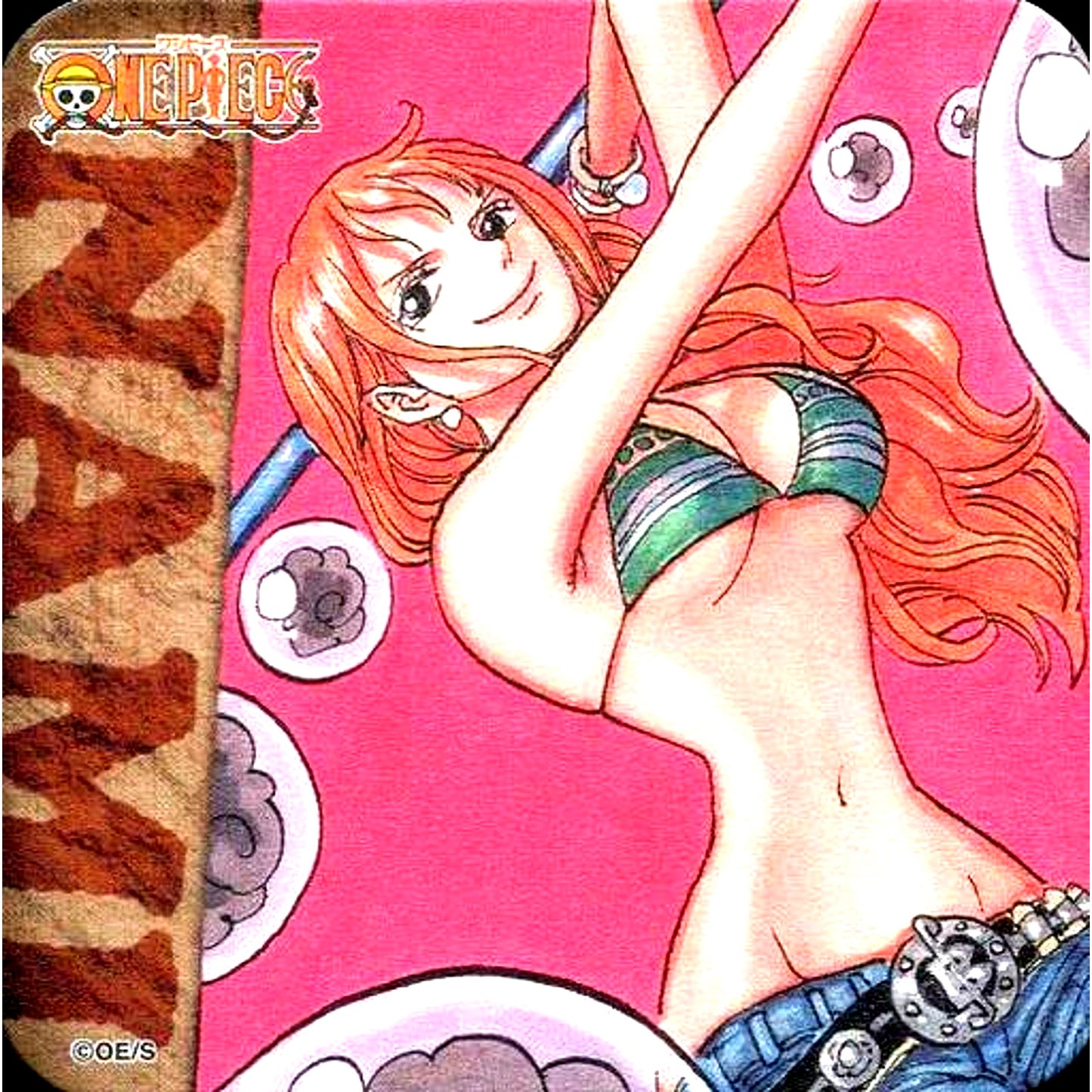 Nami Name Brown One Piece Art Coaster Jump Festa 2016 Goods [USED]
