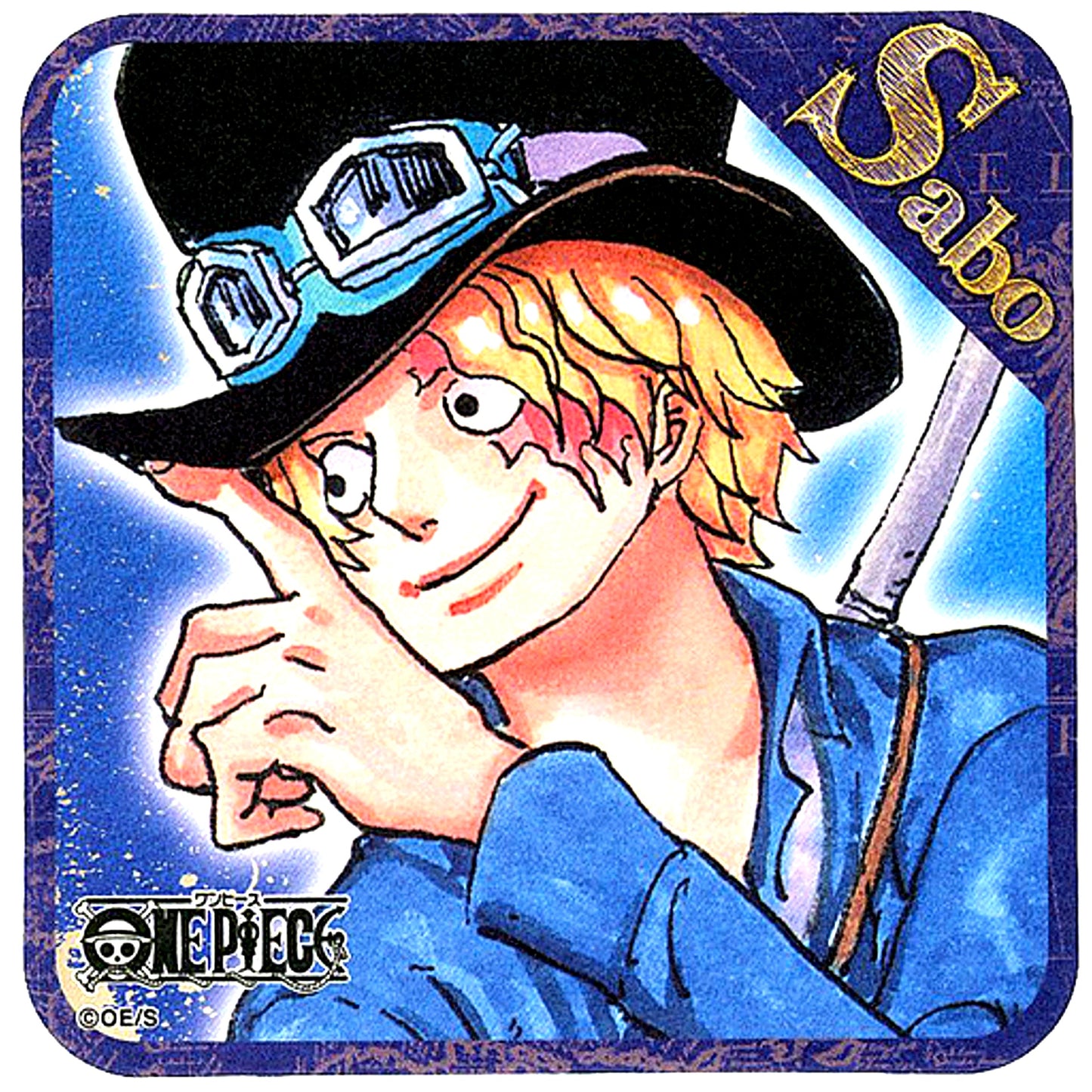 Sabo Blue Background One Piece Art Coaster BOX Bonus Jump Festa 2016 Goods [USED]
