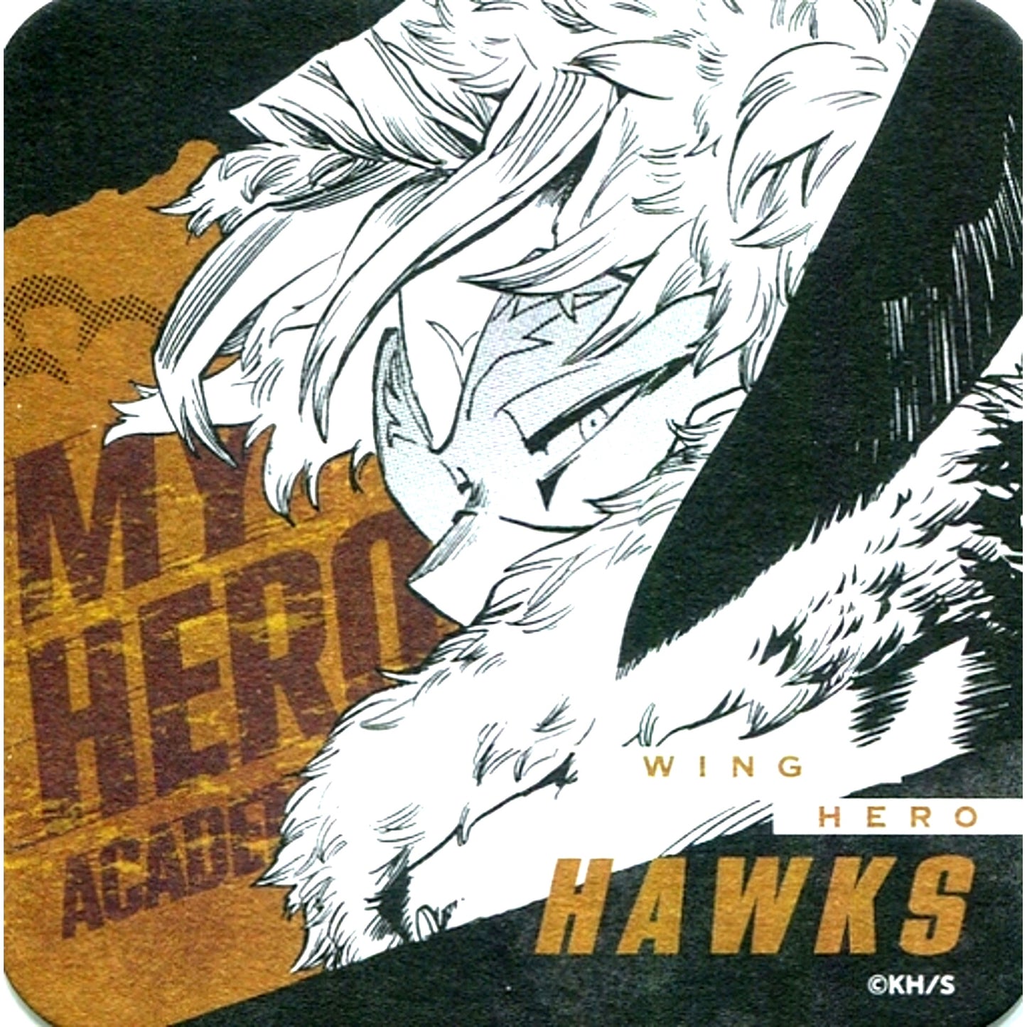 Hawks Black and White My Hero Academia Coaster [USED]