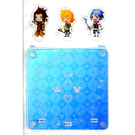 Aqua and Ventus and Terra Acrylic Coaster Kingdom Hearts Melody of Memory x OH MY CAFE x ARTNIA x SQUARE ENIX CAFE Limited Target Drink Paid Bonus [USED]