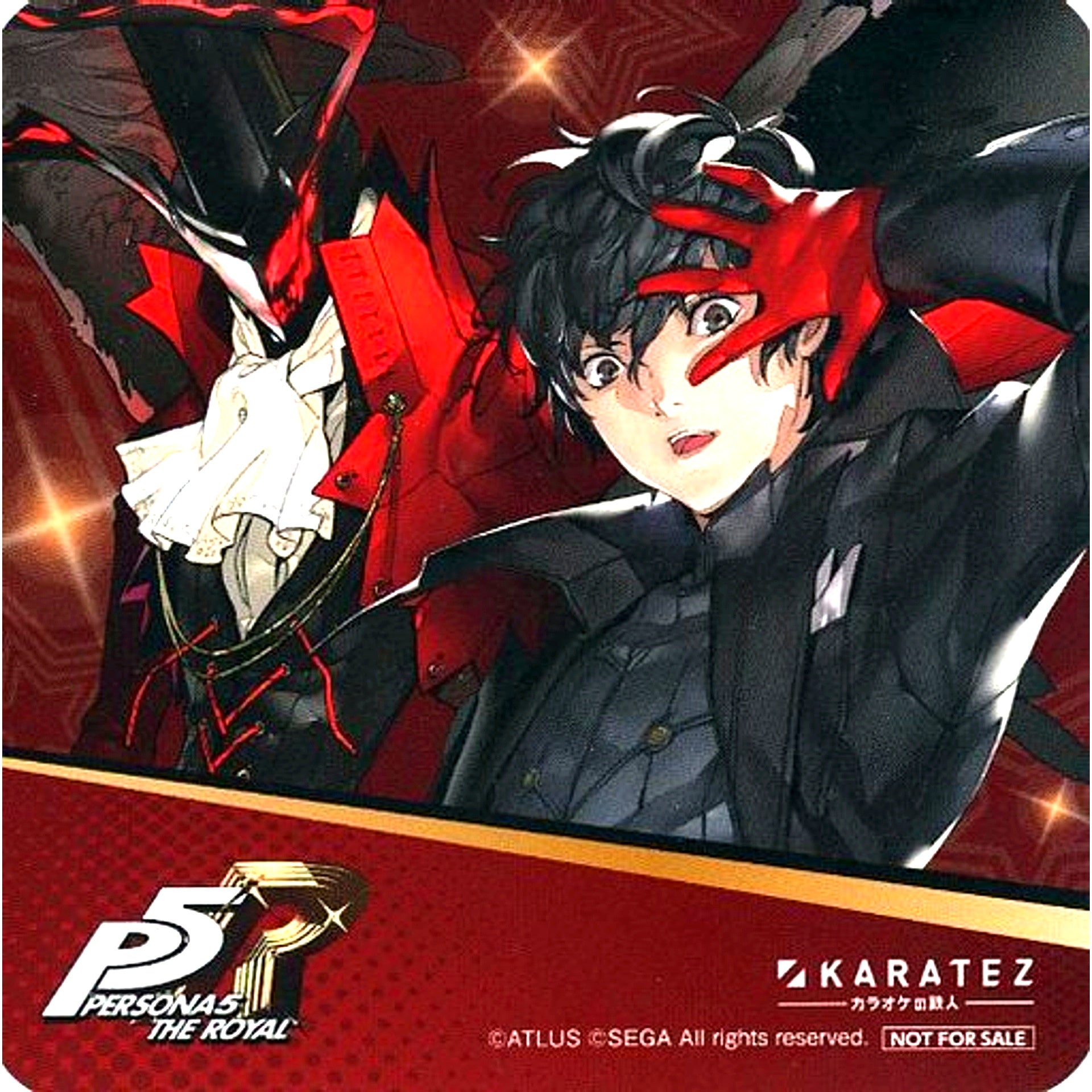 Joker Persona 5 Royal Original Coaster Karaoke no Tetsujin Drink Order Bonus [USED]