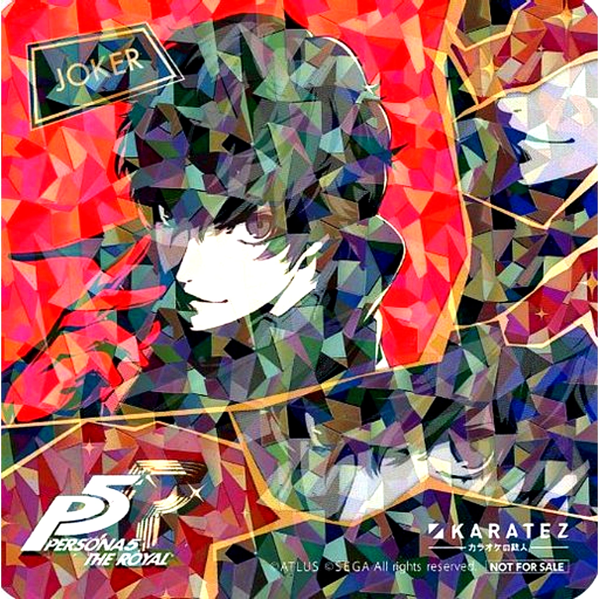 Joker Hologram Coaster Persona 5 Royal Karaoke no Tetsujin Original Coaster 3 Body Fusion Mission Campaign [USED]