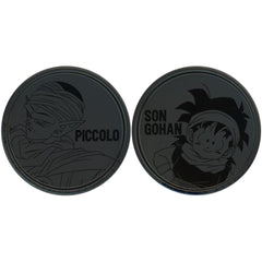 Dragon Ball Piccolo Son Gohan Ichiban Kuji Ex Chikyu o Mamoru Senshitachi Metal Pair Coaster Prize G [USED]