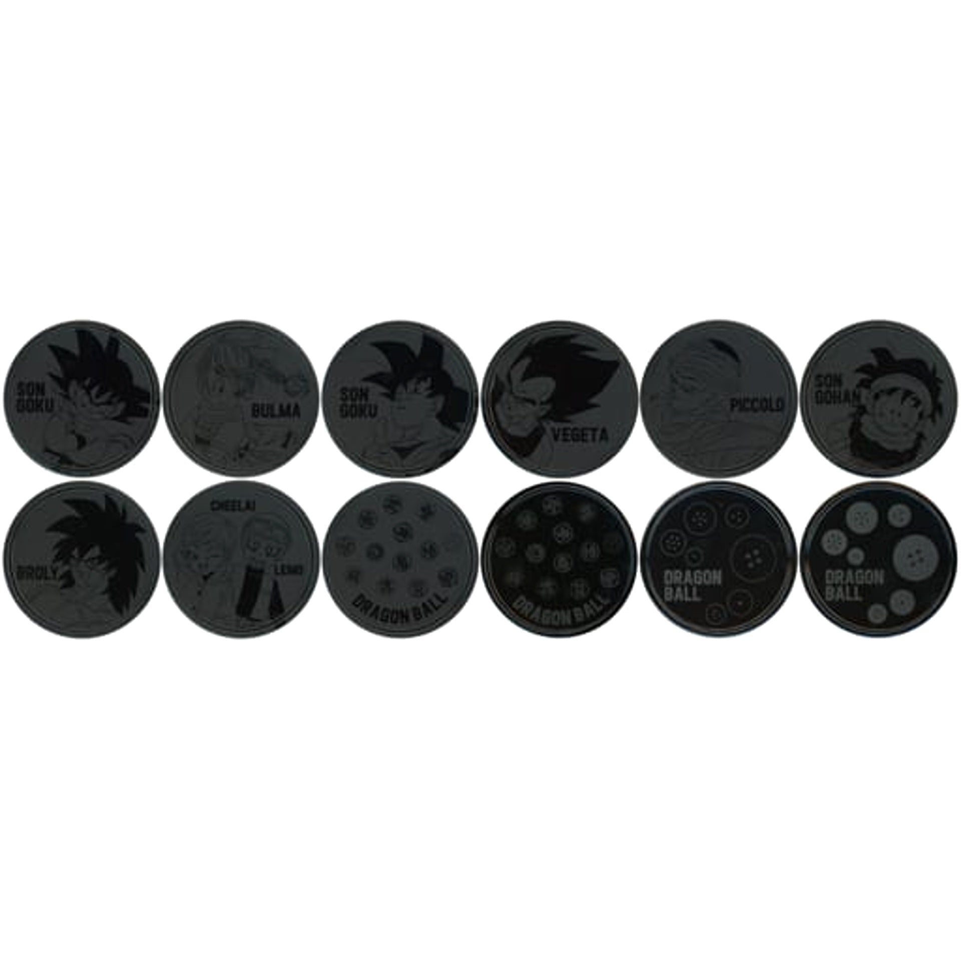 Dragon Ball Son Goku & Others All 6 Types Set Ichiban Kuji Ex Chikyu o Mamoru Senshitachi Metal Pair Coaster Prize G [USED]