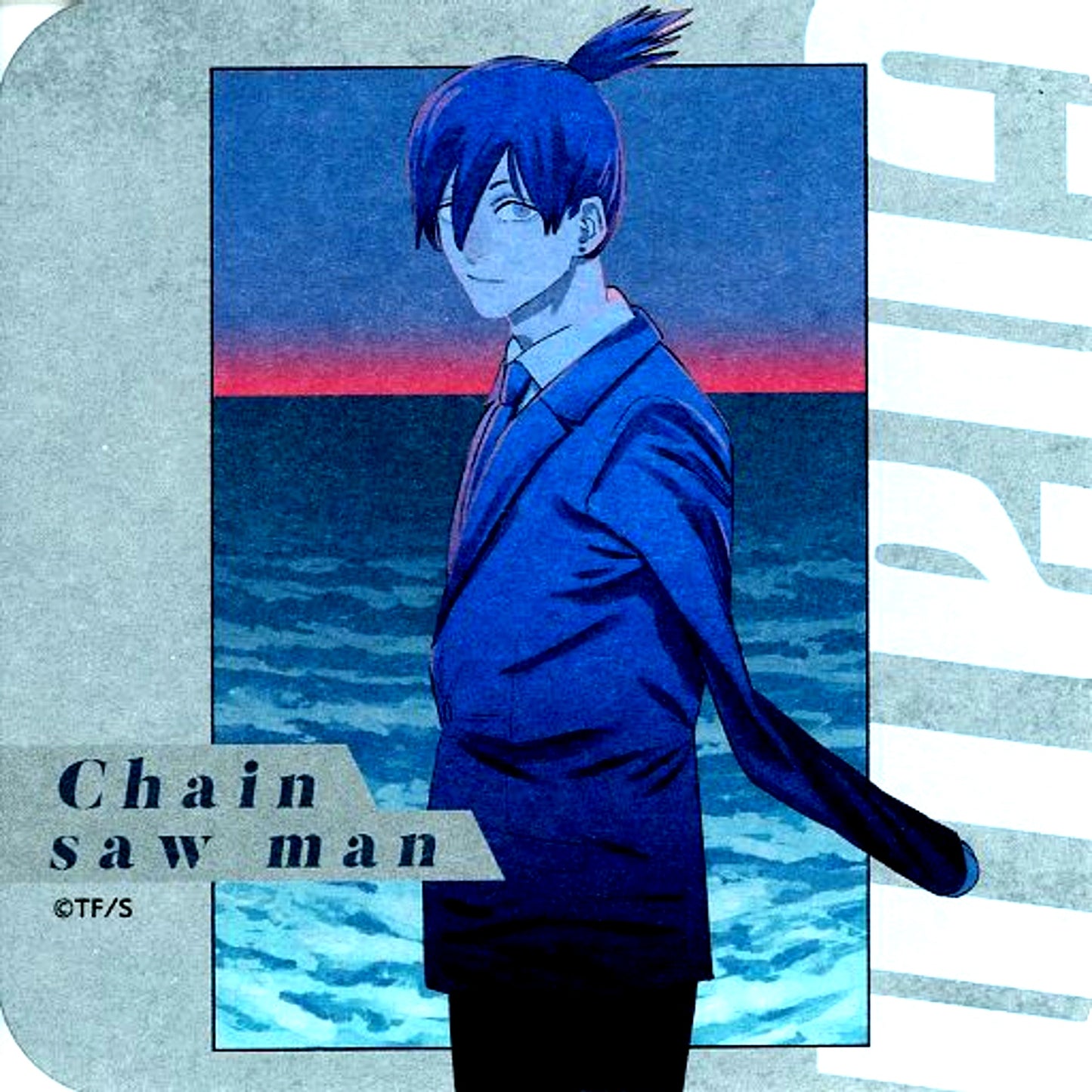 Aki Hayakawa Looking Back Chainsaw Man Art Coaster [USED]