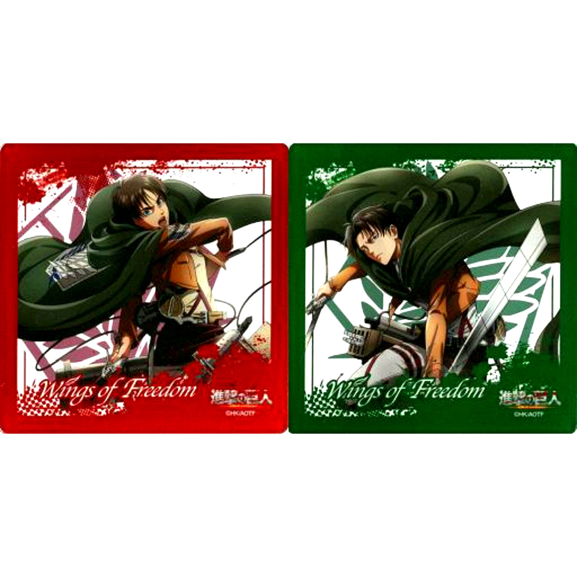 Eren Yeager Levi Ackerman Acrylic Coaster Set Attack on Titan x cookpadLive cafe Titan Festival Vol. 2 [USED]