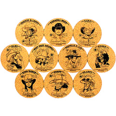 Group Set of 10 One Piece Grand Countdown Special Coaster Weekly Shonen Jump No. 40-43 Present Winning Item [USED]