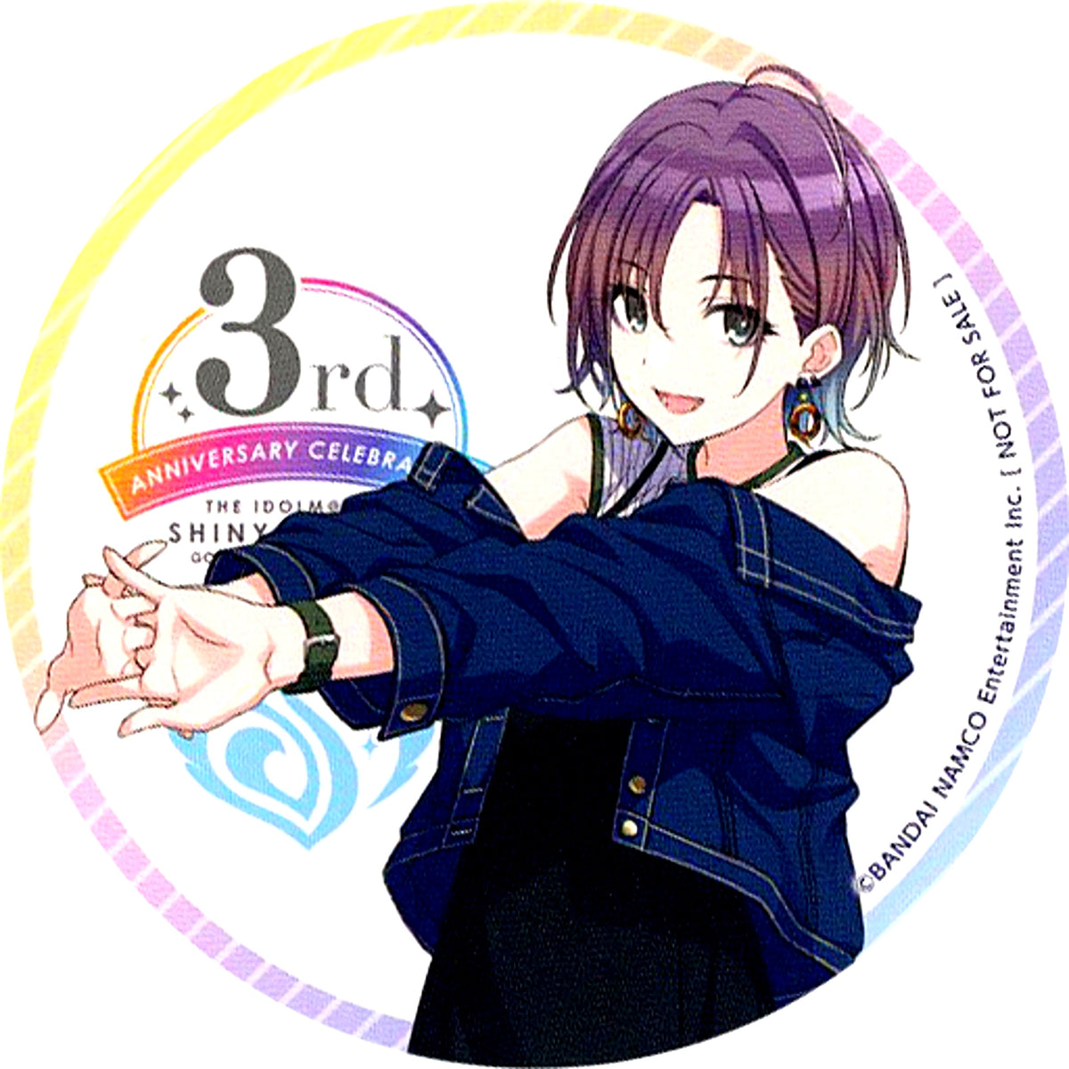 Toru Asakura THE IDOLMASTER SHINY COLORS 3rd ANNIVERSARY CELEBRATION x GOOD SMILE x animatecafe Menu Order Bonus Coaster [USED]
