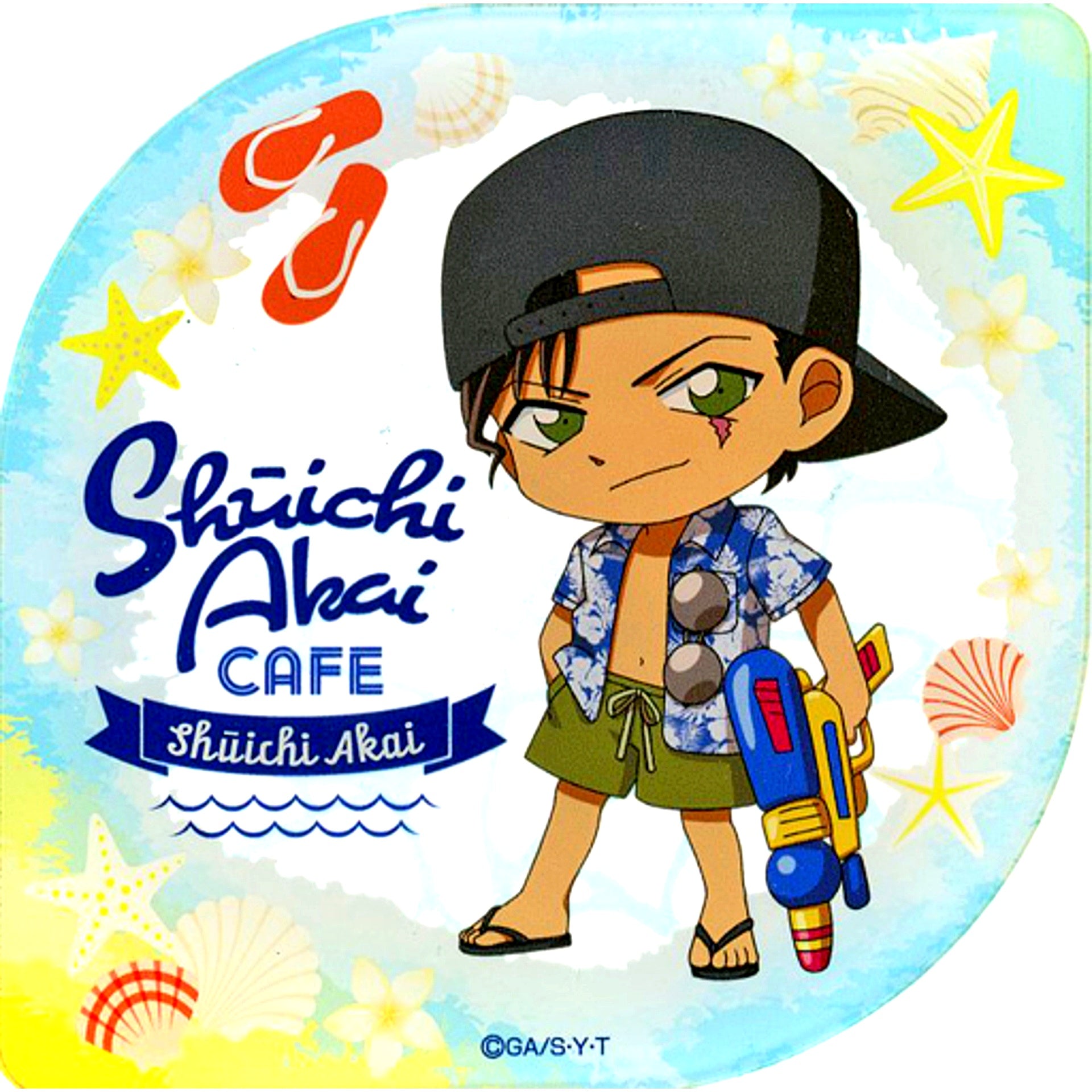 Shuichi Akai Detective Conan Shuichi Akai Cafe Sazanami Arc Acrylic Coaster [USED]