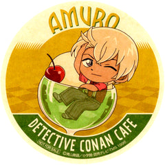 Toru Amuro Name Top Detective Conan Cafe 2021 in BOX cafe Drink Order Bonus Original Coaster [USED]