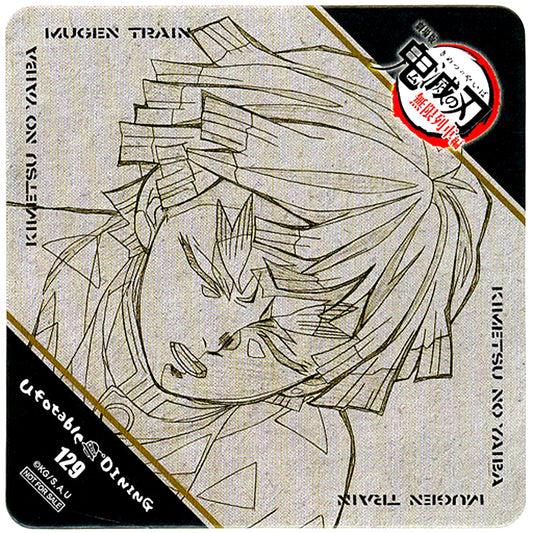 Zenitsu Agatsuma Facing Front Demon Slayer Mugen Train the Movie x ufotable Dining Phase 4 Additional Drink Order Bonus Original Coaster [USED]