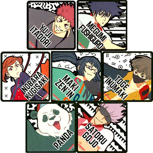 Set of 7 Jujutsu Kaisen Cafe Drink Order Mail Order Bonus Original Coaster [USED]