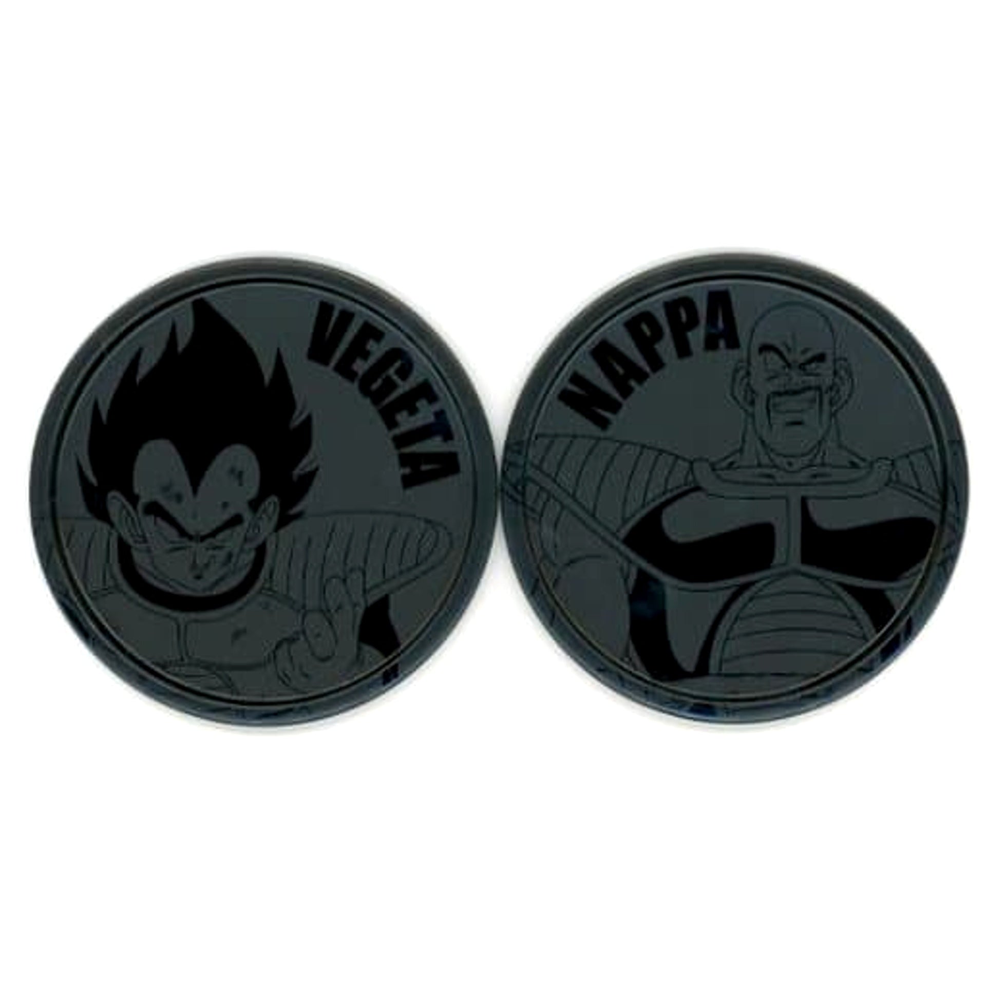 Dragon Ball Ex Vegeta Nappa Ichiban Kuji The Ultimate Decisive Battle!! Metal Pair Coaster Prize G [USED]