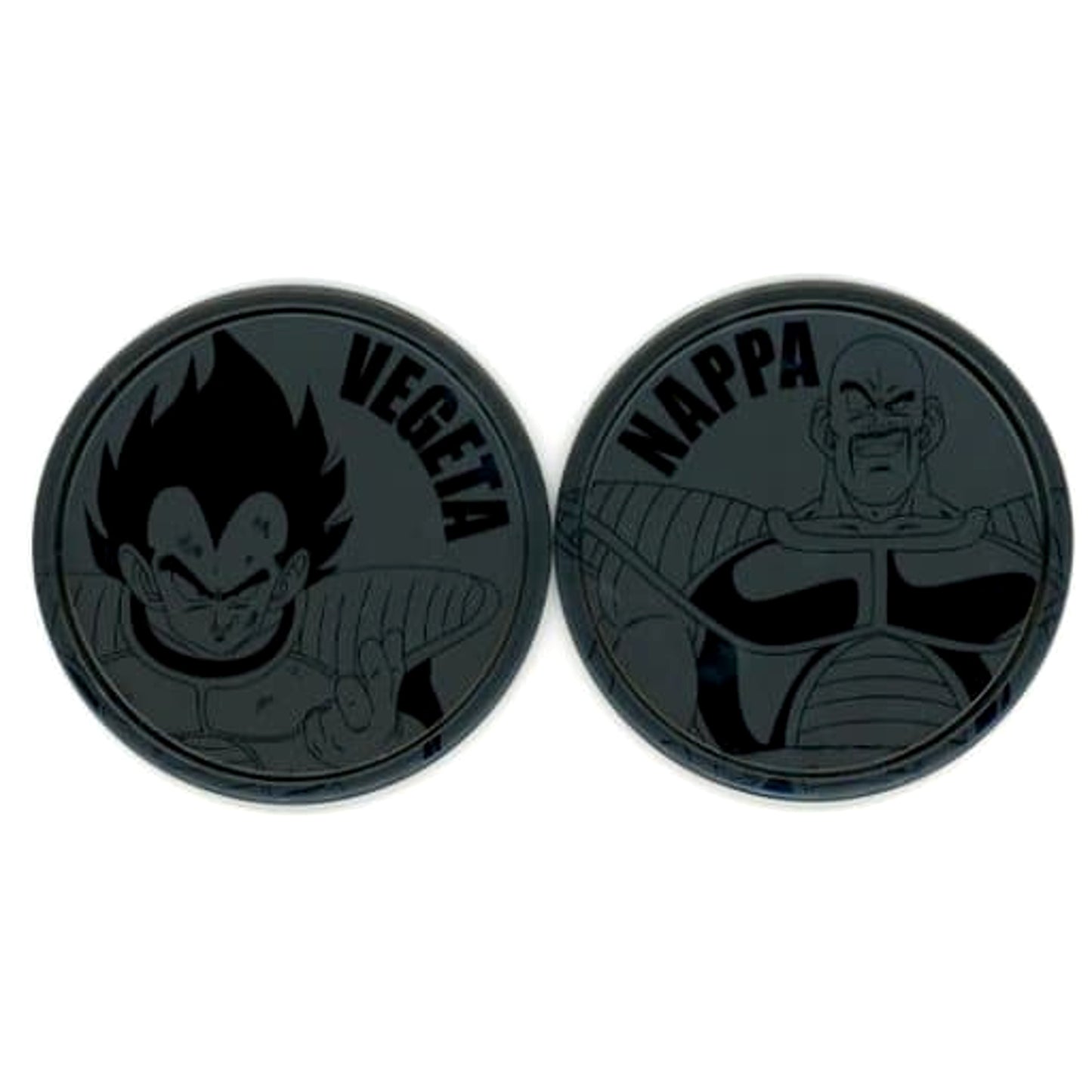 Dragon Ball Ex Vegeta Nappa Ichiban Kuji The Ultimate Decisive Battle!! Metal Pair Coaster Prize G [USED]