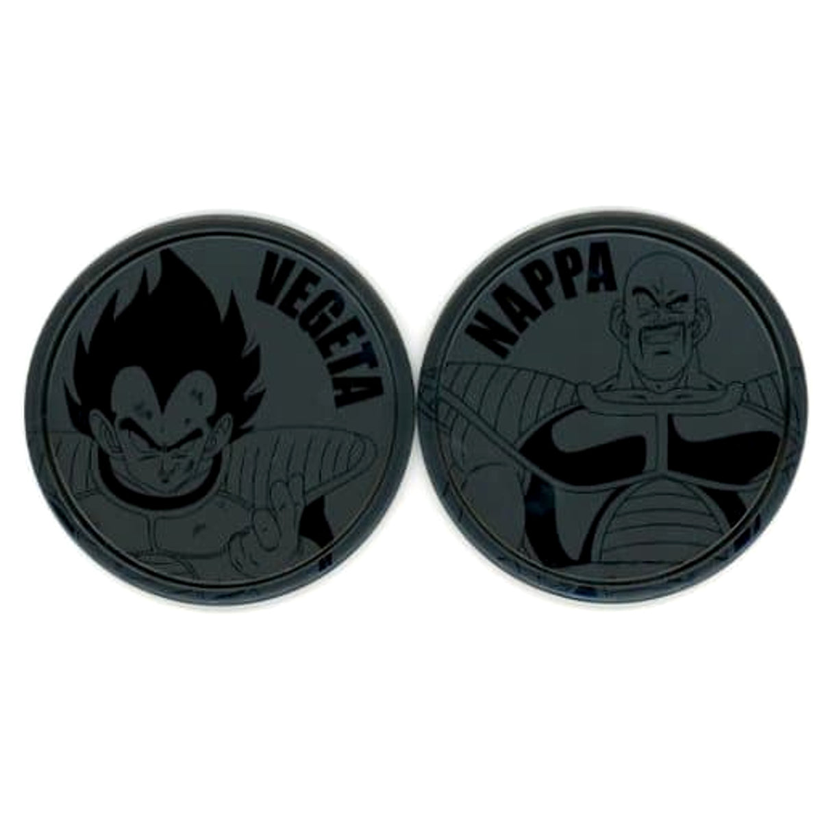 Dragon Ball Ex Vegeta Nappa Ichiban Kuji The Ultimate Decisive Battle!! Metal Pair Coaster Prize G [USED]