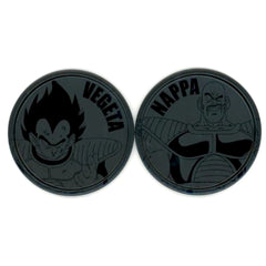 Dragon Ball Ex Vegeta Nappa Ichiban Kuji The Ultimate Decisive Battle!! Metal Pair Coaster Prize G [USED]