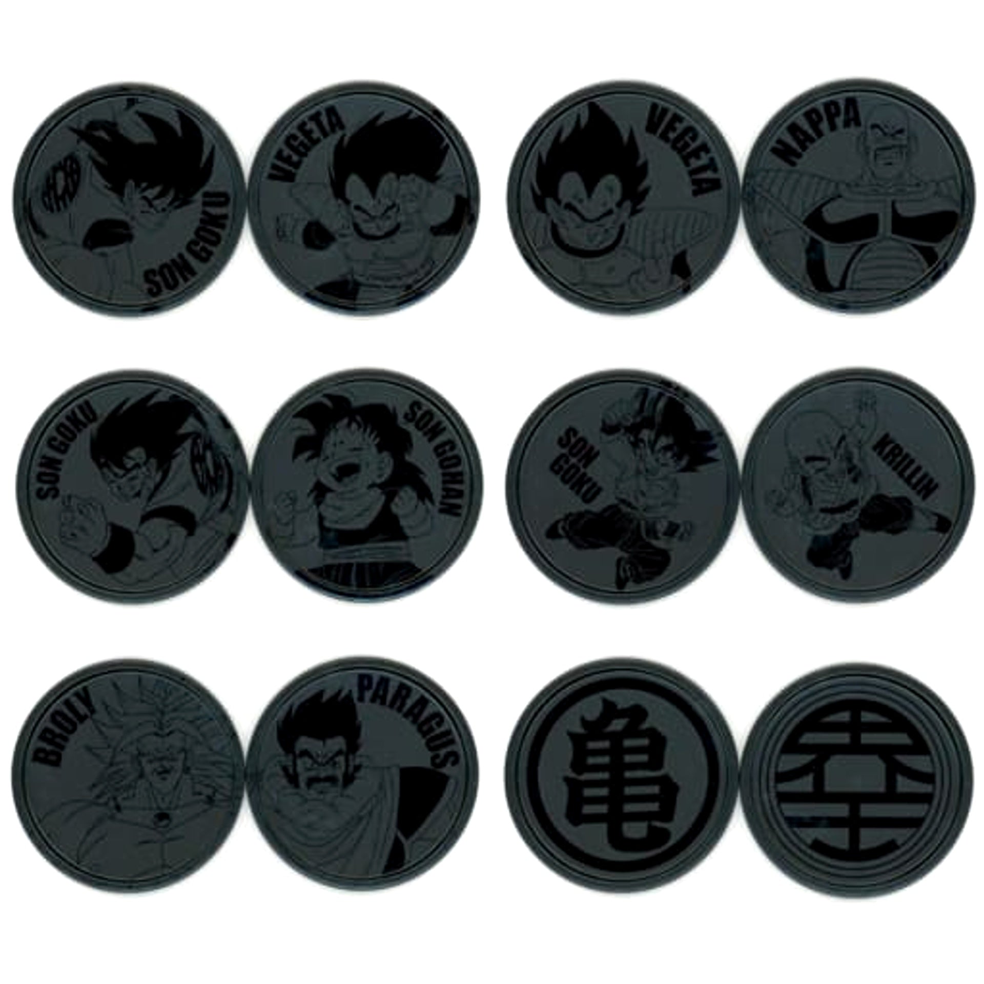 Dragon Ball Ex Son Goku & Others All 6 Types Set Ichiban Kuji The Ultimate Decisive Battle!! Metal Pair Coaster Prize G [USED]