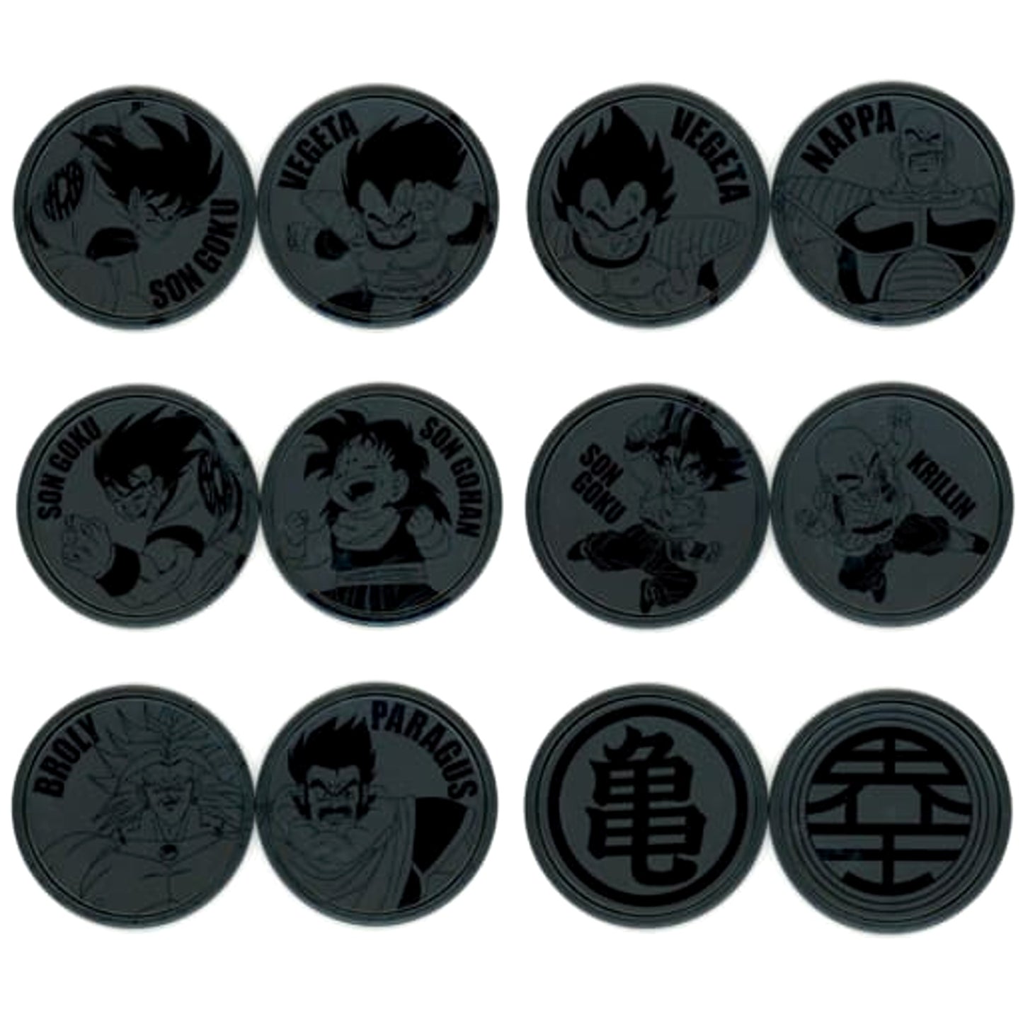 Dragon Ball Ex Son Goku & Others All 6 Types Set Ichiban Kuji The Ultimate Decisive Battle!! Metal Pair Coaster Prize G [USED]
