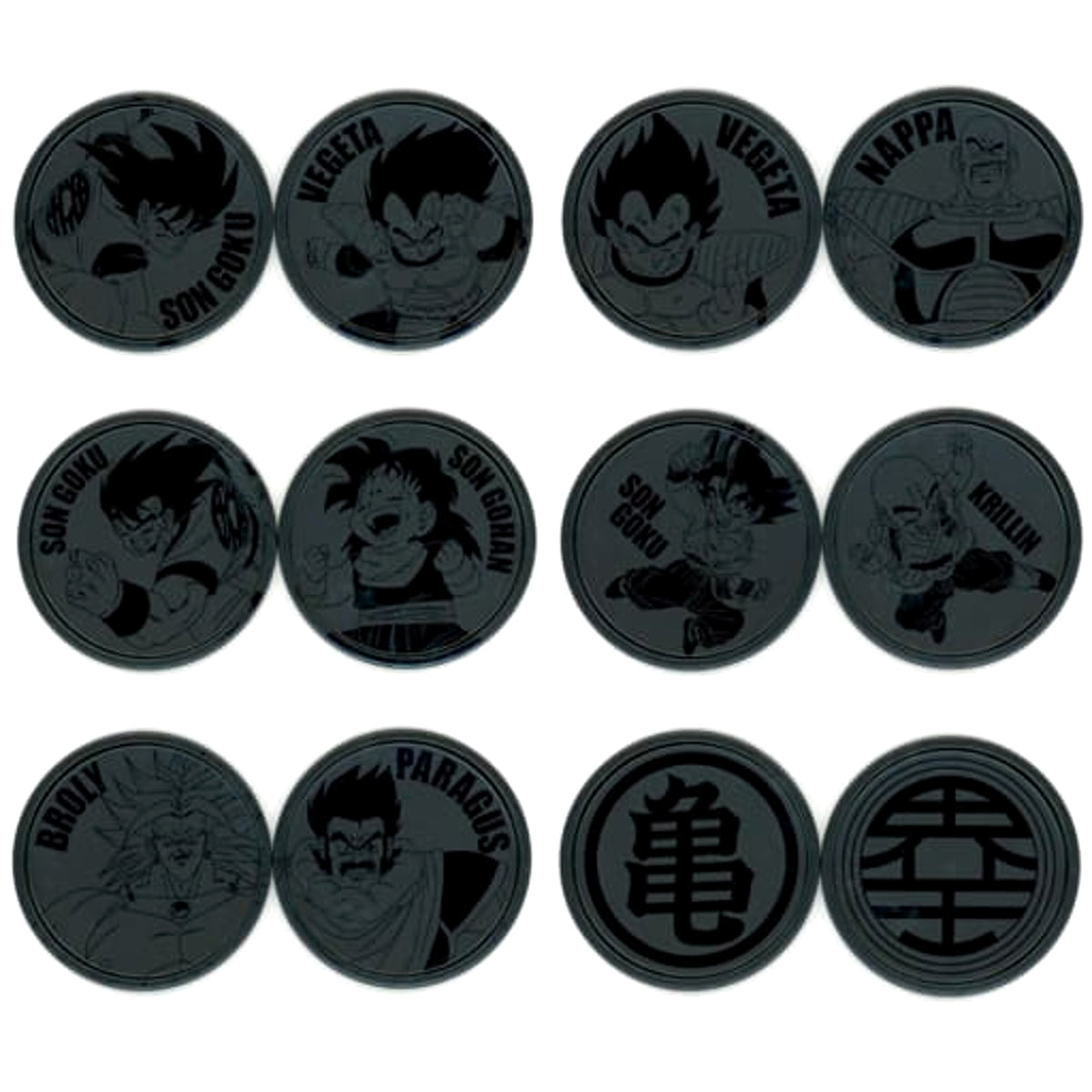 Dragon Ball Ex Son Goku & Others All 6 Types Set Ichiban Kuji The Ultimate Decisive Battle!! Metal Pair Coaster Prize G [USED]