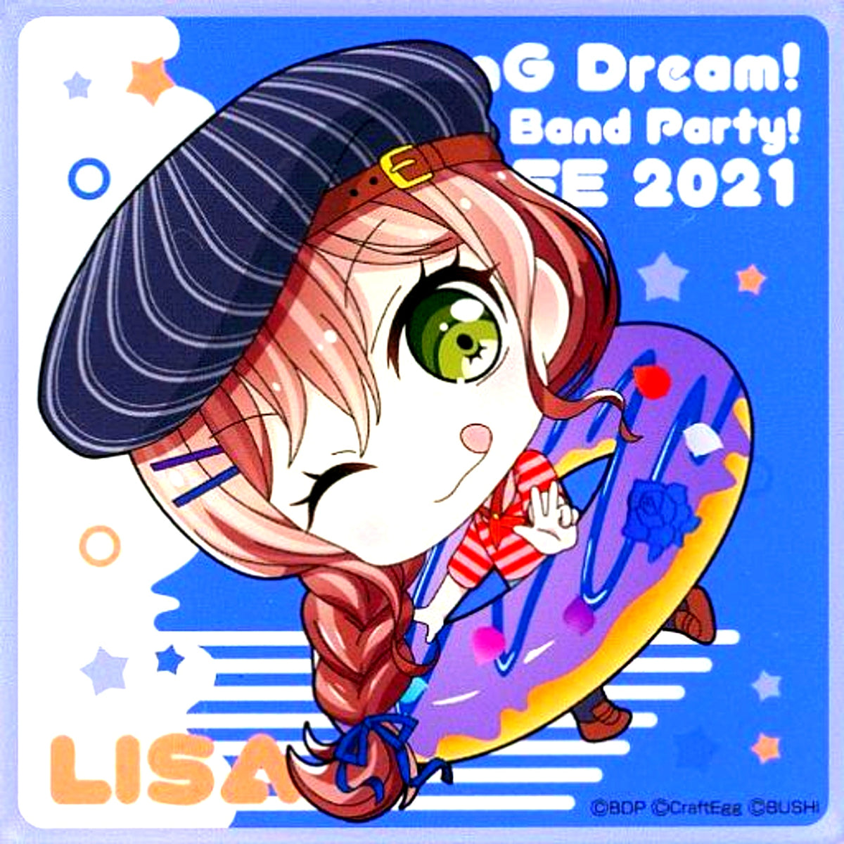 Lisa Imai Acrylic Coaster BanG Dream! Girls Band Party! Cafe 2021 [USED]