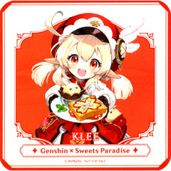 Klee Collab Outfit Genshin Full Body Character Coaster Sweets Paradise Breeze Banquet Collab Food Dessert Menu Order Bonus [USED]