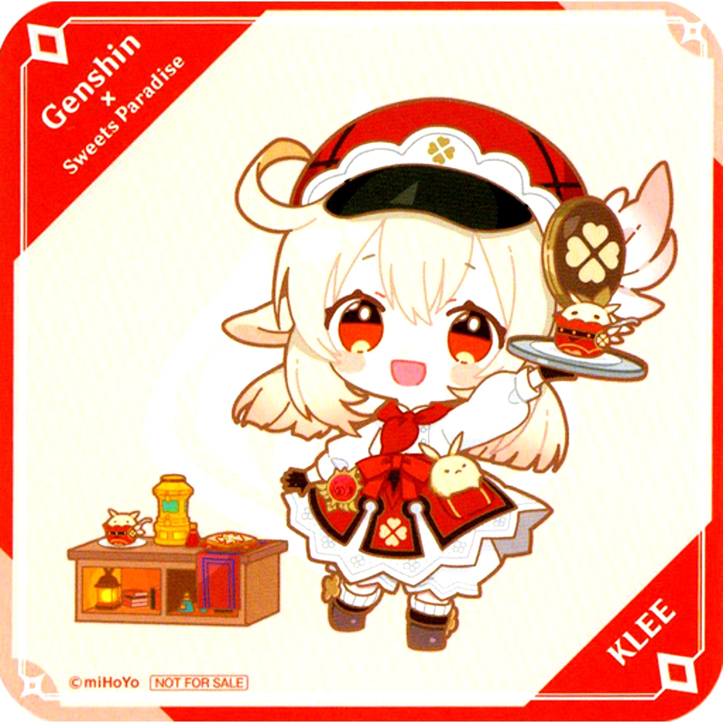 Klee Genshin Chibi Character Coaster Sweets Paradise Breeze Banquet Collab Drink Menu Order Bonus [USED]