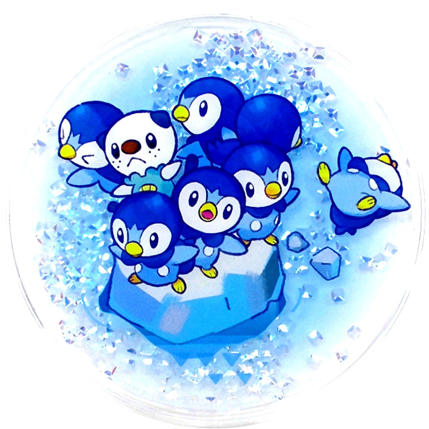Piplup Oshawott Glitter Coaster Pochama's daily life Pokemon Pokemon Center Limited [USED]