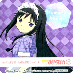 Homura Akemi Staff Style Outfit Puella Magi Madoka Magica 10th Anniversary Original Coaster SWEETS PARADISE Collab Menu Order Bonus [USED]
