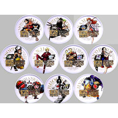 Set of 10 ONE PIECE x 7-Eleven Comics Vol. 100 Anime Episode 1000 Commemorative Campaign Target Product Purchase Bonus Original Button Coaster [USED]