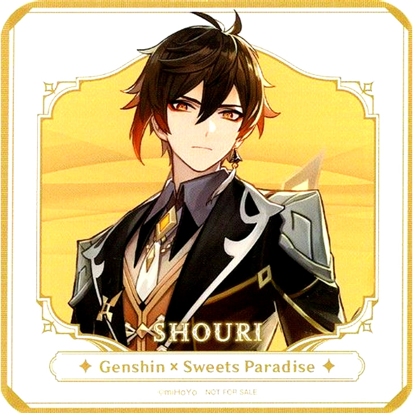 Zhongli Genshin Full Body Character Coaster Sweets Paradise Stone Harbor Gathering Collab Food Dessert Menu Order Bonus [USED]