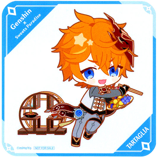Tartaglia Genshin Chibi Character Coaster Sweets Paradise Stone Harbor Gathering Collab Drink Order Bonus [USED]