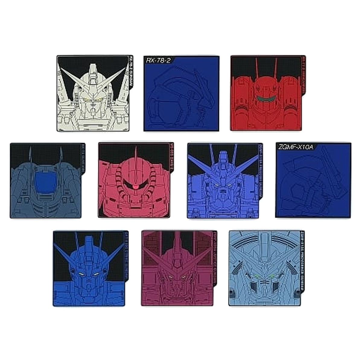 Mobile Suit Gundam & Mobile Suit Gundam Seed Gundam & Others All 10 Types Set Ichiban Kuji Rubber Coaster Prize G [USED]