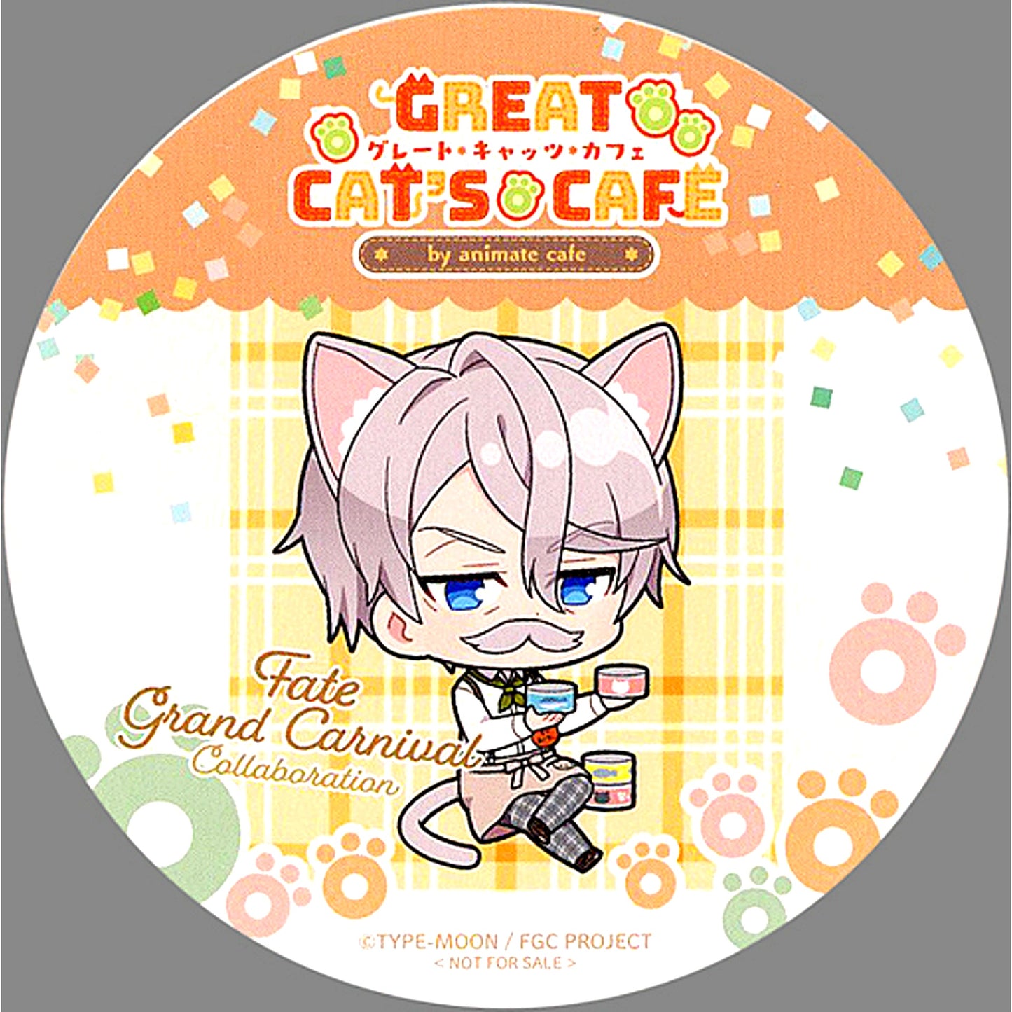 James Moriarty Fate/Grand Carnival x animatecafe Menu Order Bonus Coaster [USED]