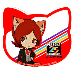 Protagonist Persona 2 Innocent Sin Mini Character Cat Shaped Acrylic Coaster Persona 25th Anniversary in Namjatown Soft Drink with Coaster Order Bonus [USED]