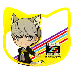 Protagonist Persona 4 Mini Character Cat Shaped Acrylic Coaster Persona 25th Anniversary in Namjatown Soft Drink with Coaster Order Bonus [USED]