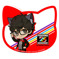Protagonist Persona 5 Mini Character Cat Shaped Acrylic Coaster Persona 25th Anniversary in Namjatown Soft Drink with Coaster Order Bonus [USED]