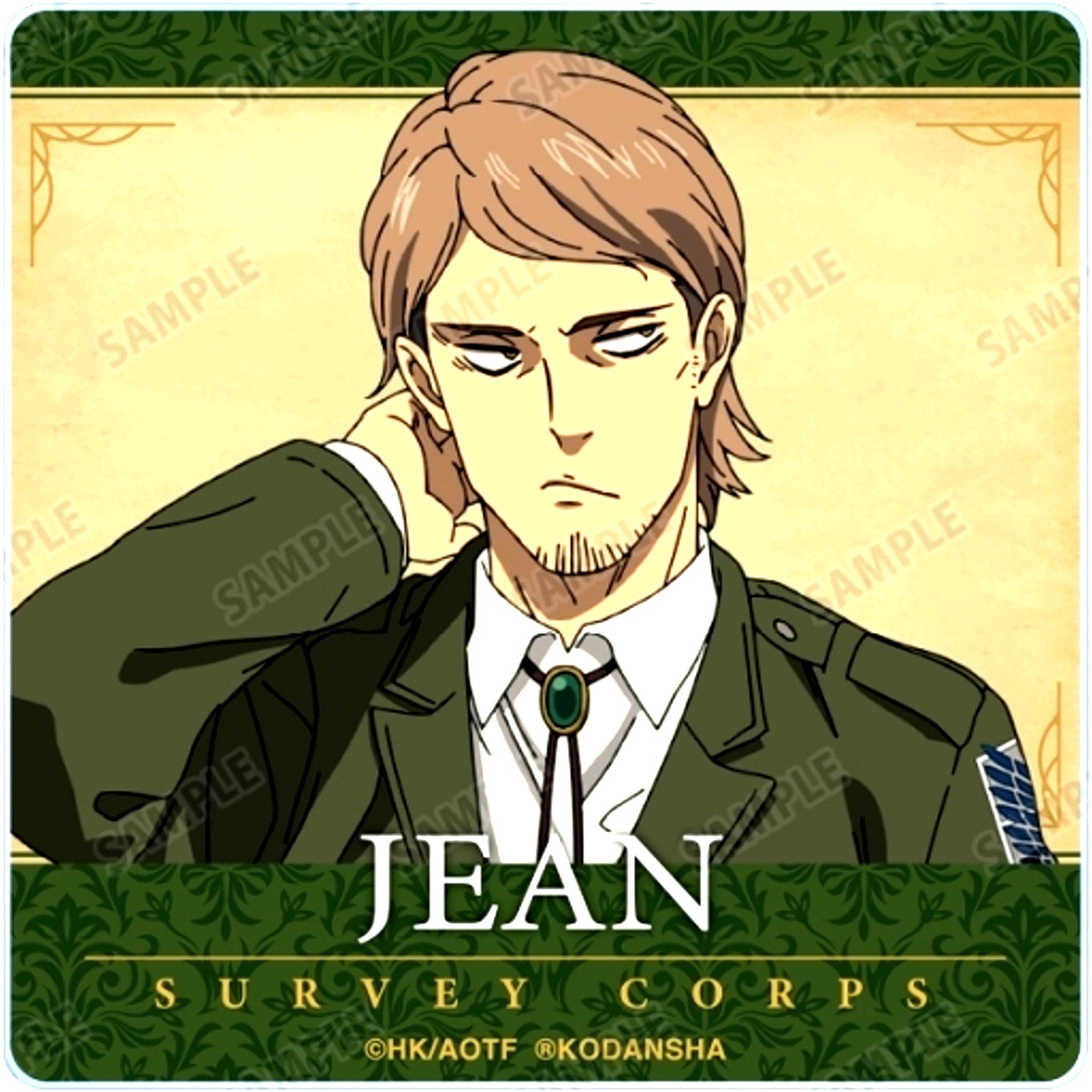 Jean Kirstein Trading Acrylic Coaster Attack on Titan [USED]