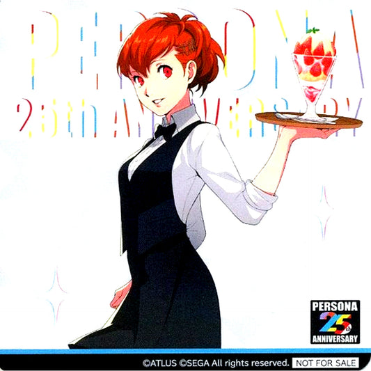Protagonist Persona 3 Portable Female Original Coaster Sega Collab Cafe Persona 25th Anniversary First Half Cafe Menu Part 1 Order Bonus [USED]