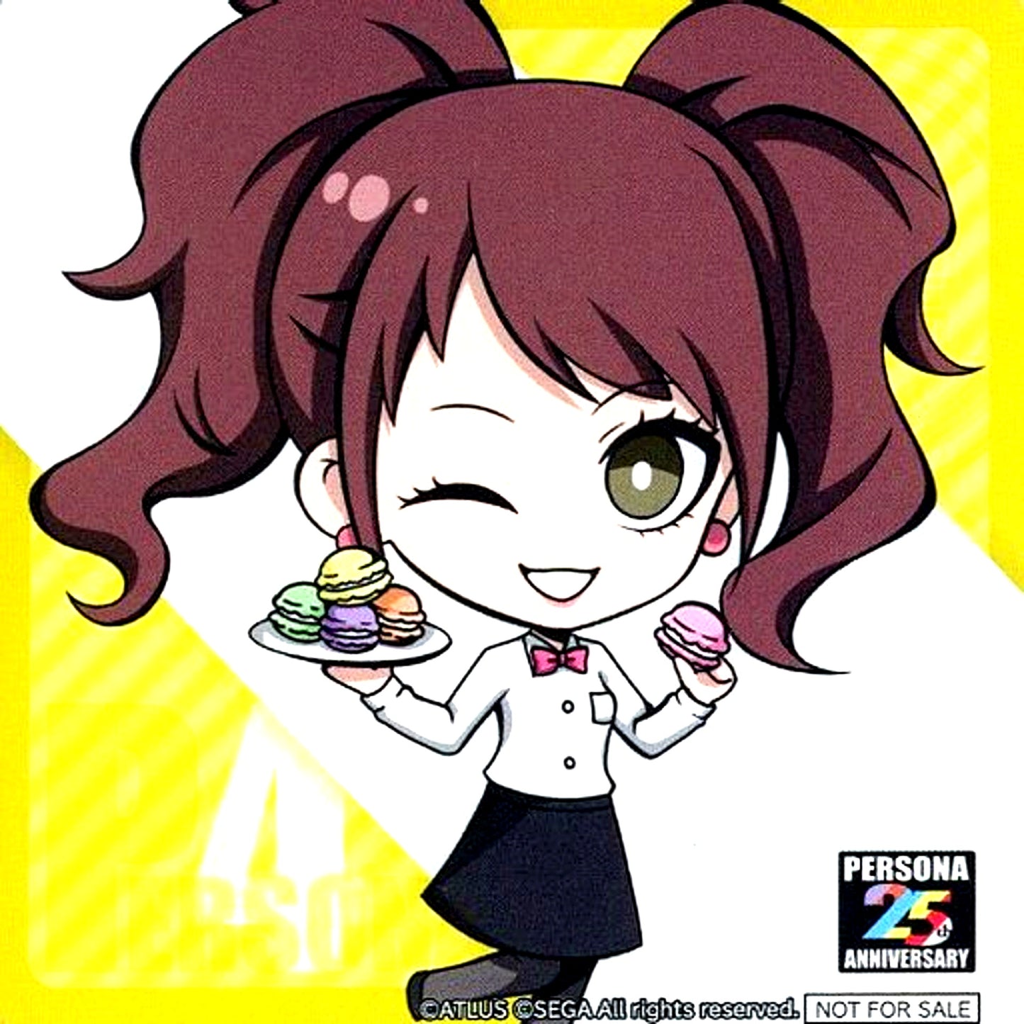 Rise Kujikawa Original Coaster Sega Collab Cafe Persona 25th Anniversary First Half Cafe Menu Part 3 Order Bonus [USED]