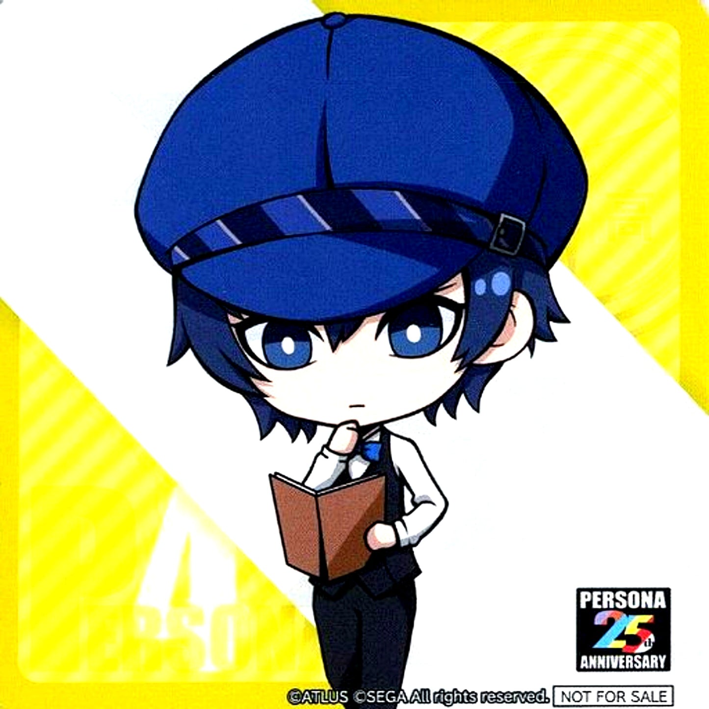 Naoto Shirogane Original Coaster Sega Collab Cafe Persona 25th Anniversary First Half Cafe Menu Part 3 Order Bonus [USED]