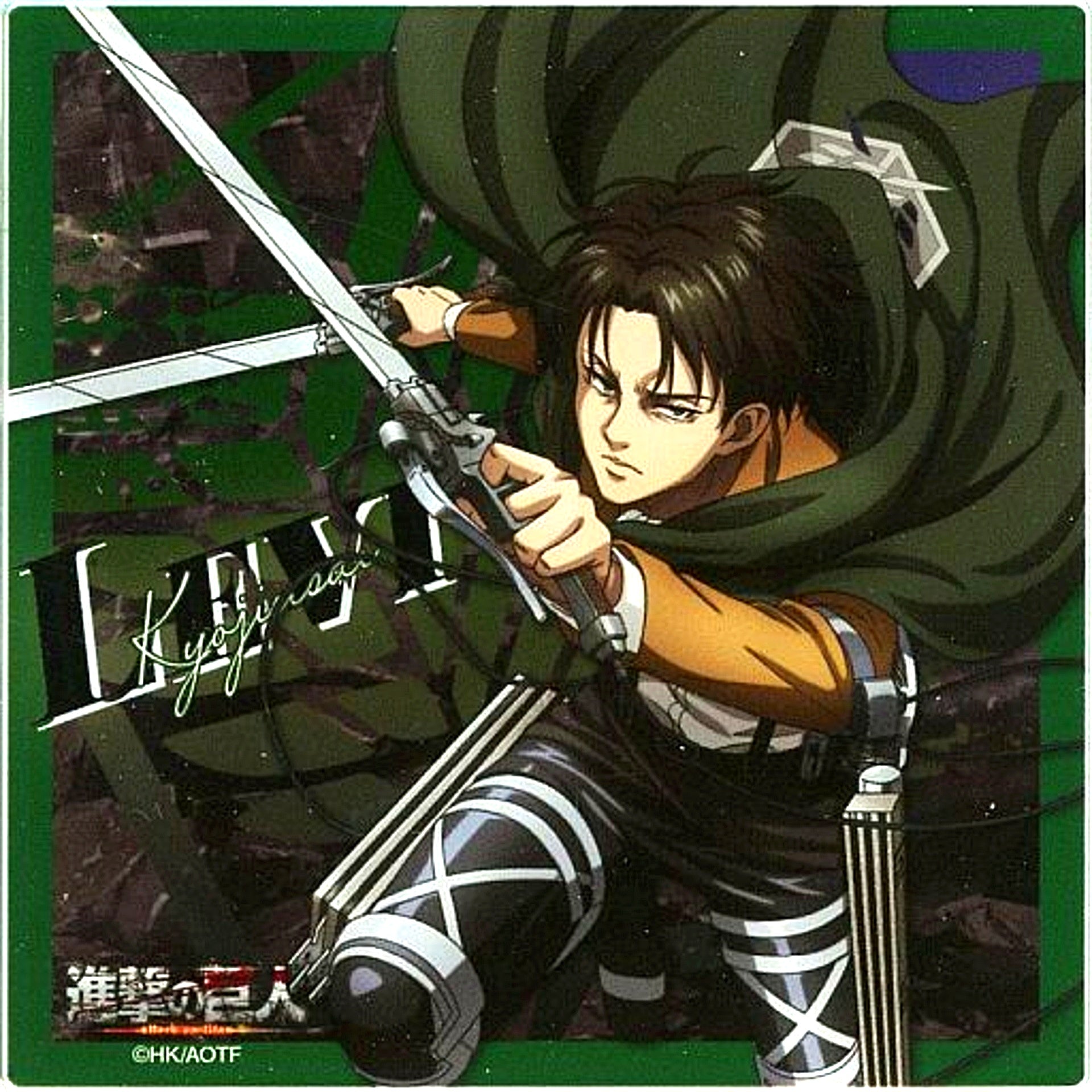 Levi Ackerman Illustration Character Acrylic Coaster Attack on Titan x cookpadLive cafe Titan Festival Vol. 3 [USED]