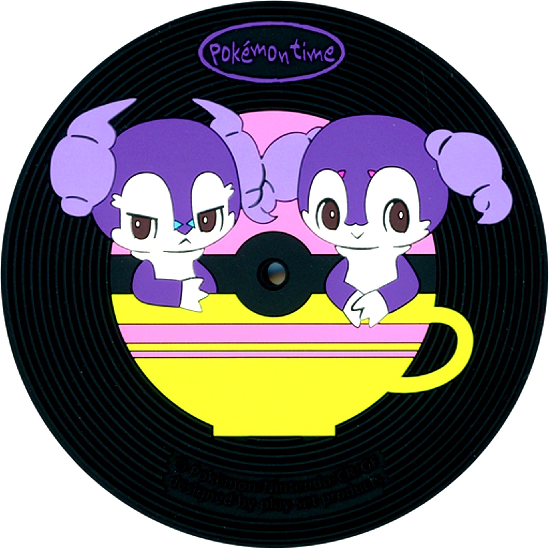 Indeedee Record Style Rubber Coaster Collection Pokemon pokemon time Pokemon Center Limited [USED]