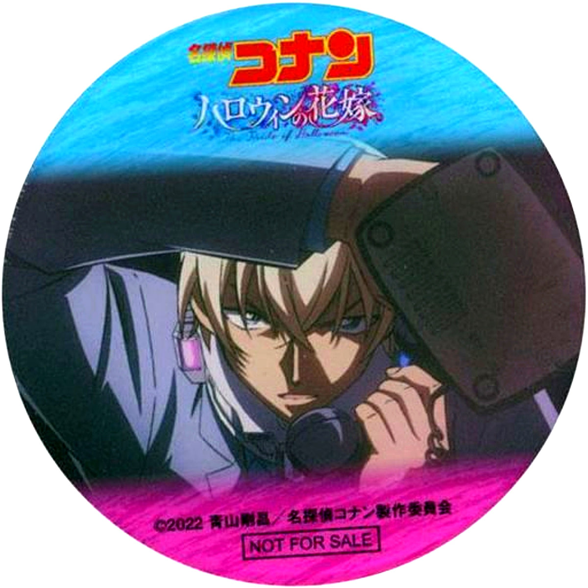 Rei Furuya Toru Amuro Original Acrylic Coaster Detective Conan The Bride of Halloween x Shinjuku Wald 9 & Yokohama Burg 13 cafeOASE Menu Order Bonus [USED]