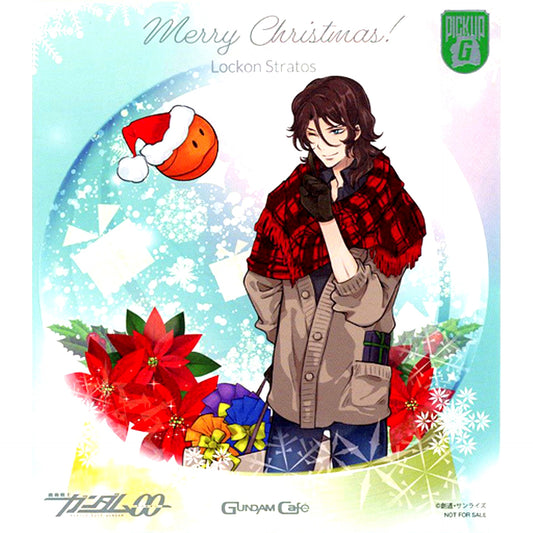 Lockon Stratos Mini Shikishi Style Coaster Mobile Suit Gundam 00 GUNDAM Cafe Christmas decoration Eligible Menu Order Bonus [USED]