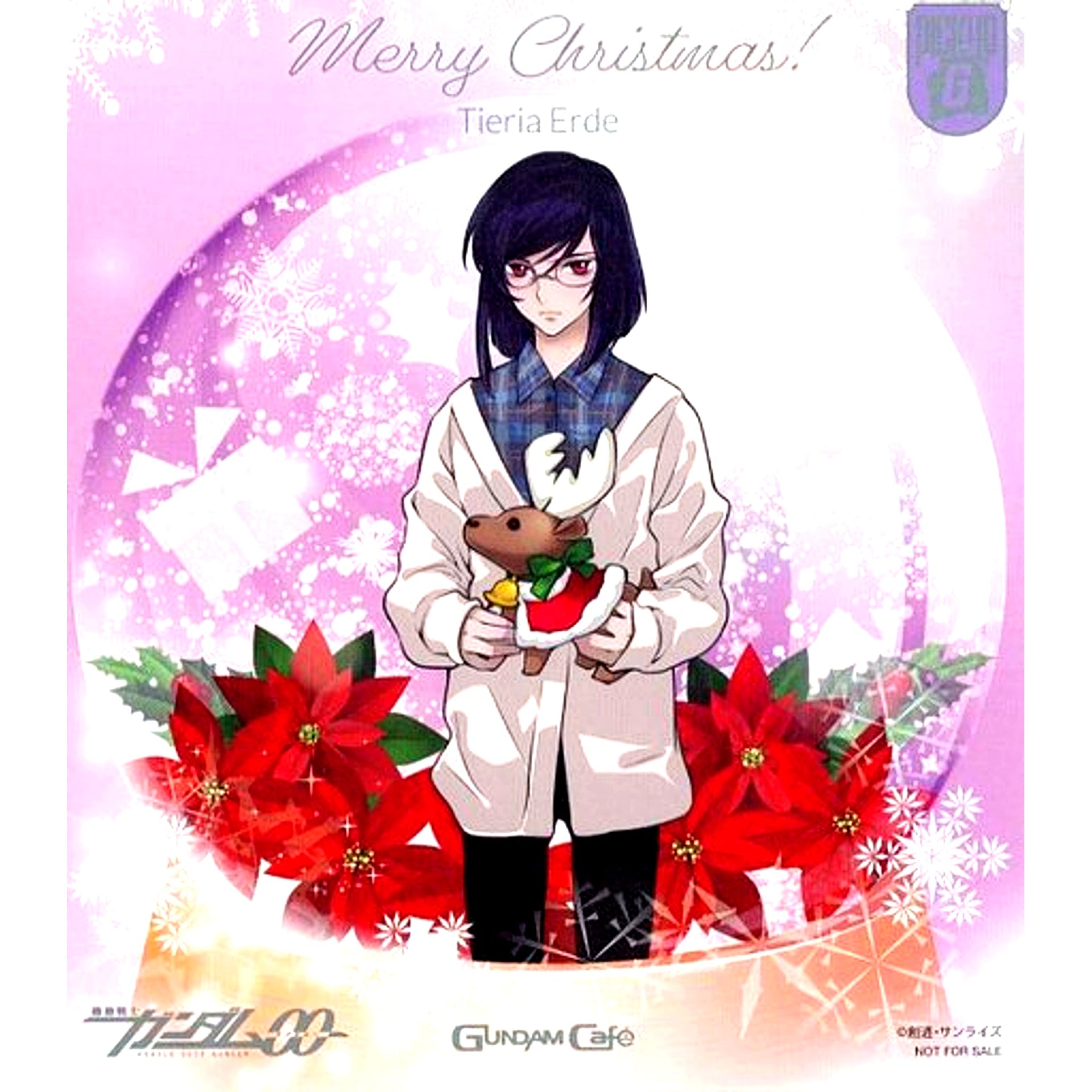 Tieria Erde Mini Shikishi Style Coaster Mobile Suit Gundam 00 GUNDAM Cafe Christmas decoration Eligible Menu Order Bonus [USED]
