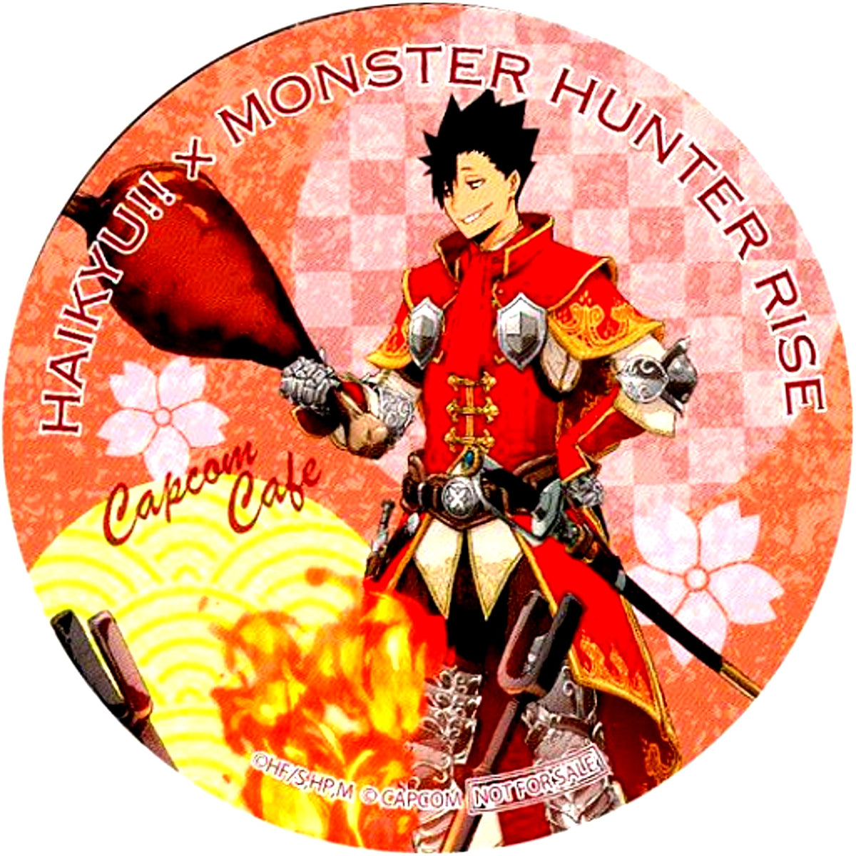 Tetsuro Kuroo Coaster CAPCOM CAFE x Haikyu!! x Monster Hunter Rise Drink Bonus [USED]